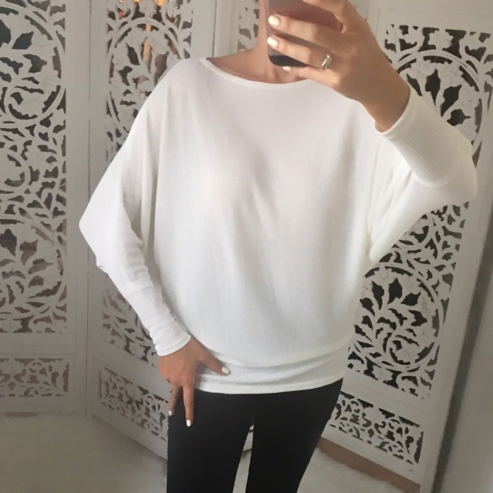 LAST 1️⃣ Waffle Knit Long Sleeve Dolman - Picture 4 of 7
